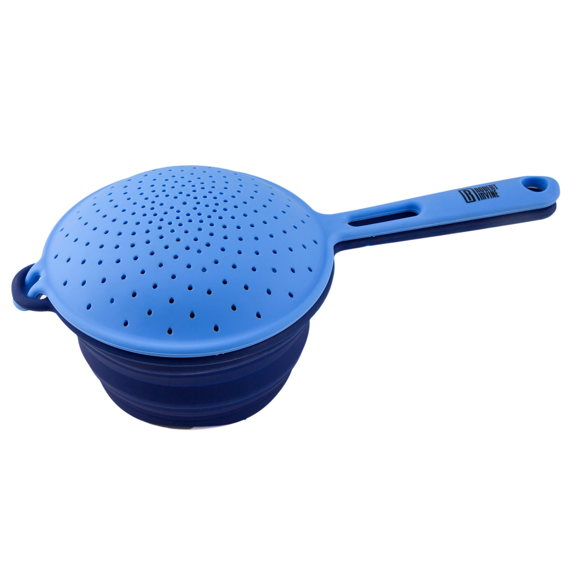 Robert Irvine 2-Piece Silicone Colander Set, Blue